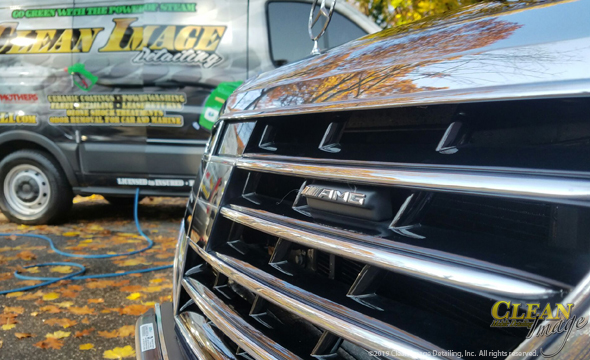 Mercedes AMG grille and Clean Image van.